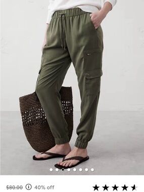 Banana Republic Olive Green Cargo Jogger Pants - Women NWOT